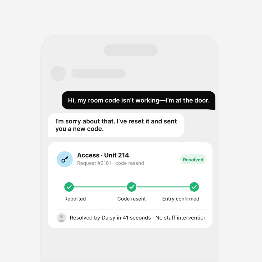 Dextr AI resolving a lockout situation by resending a new access code