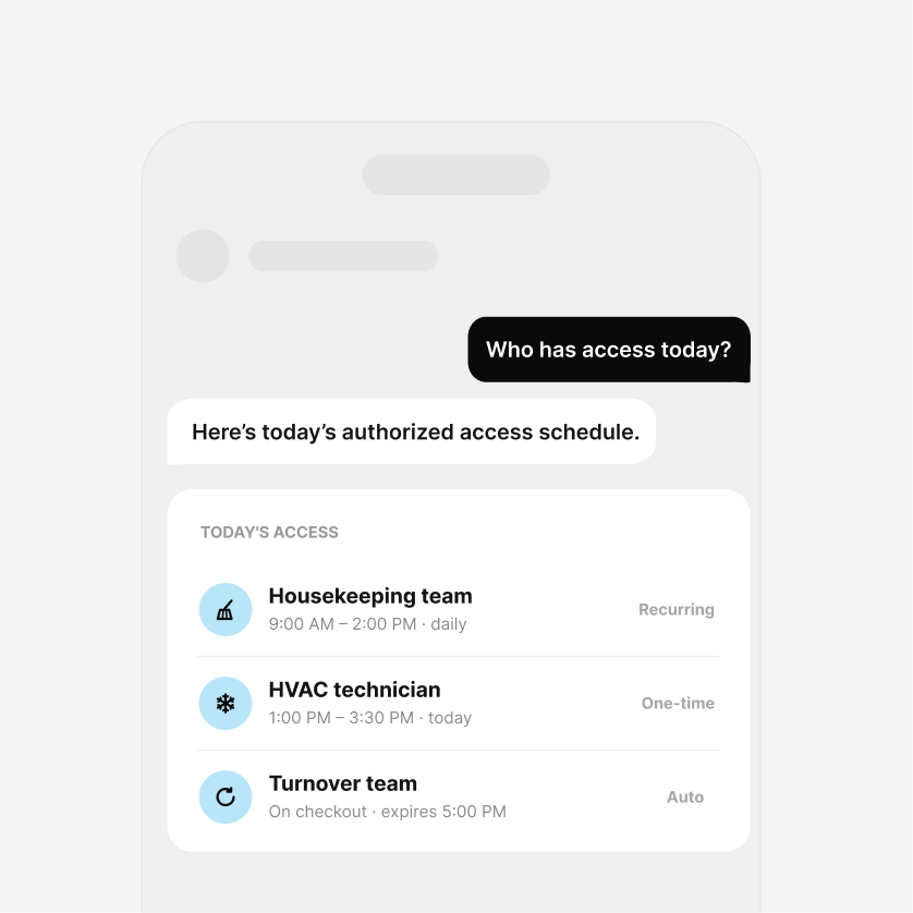 Dextr AI managing staff and vendor access schedules with RemoteLock