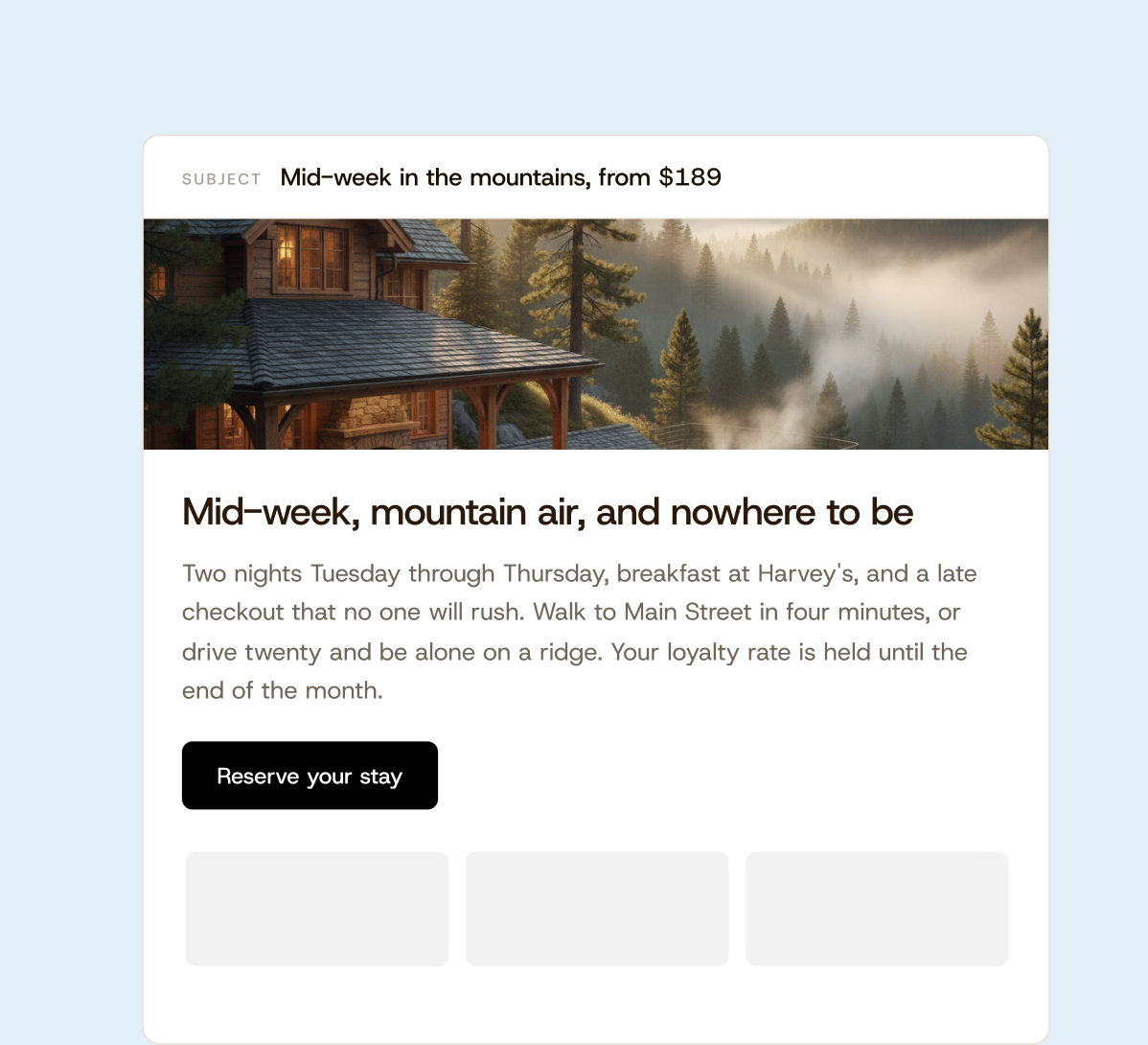 Email preview with revision steps